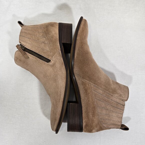 PAUL GREEN Old Money Elevated Basic TAN Suede Leather Chelsea Booties Size 10.5. - Picture 8 of 17